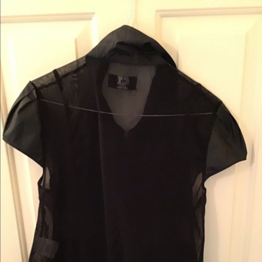 Fun little black sheer vest!